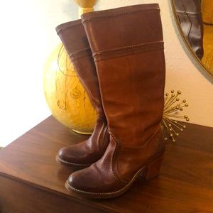 Vintage Frye Stitched Campus tall boots